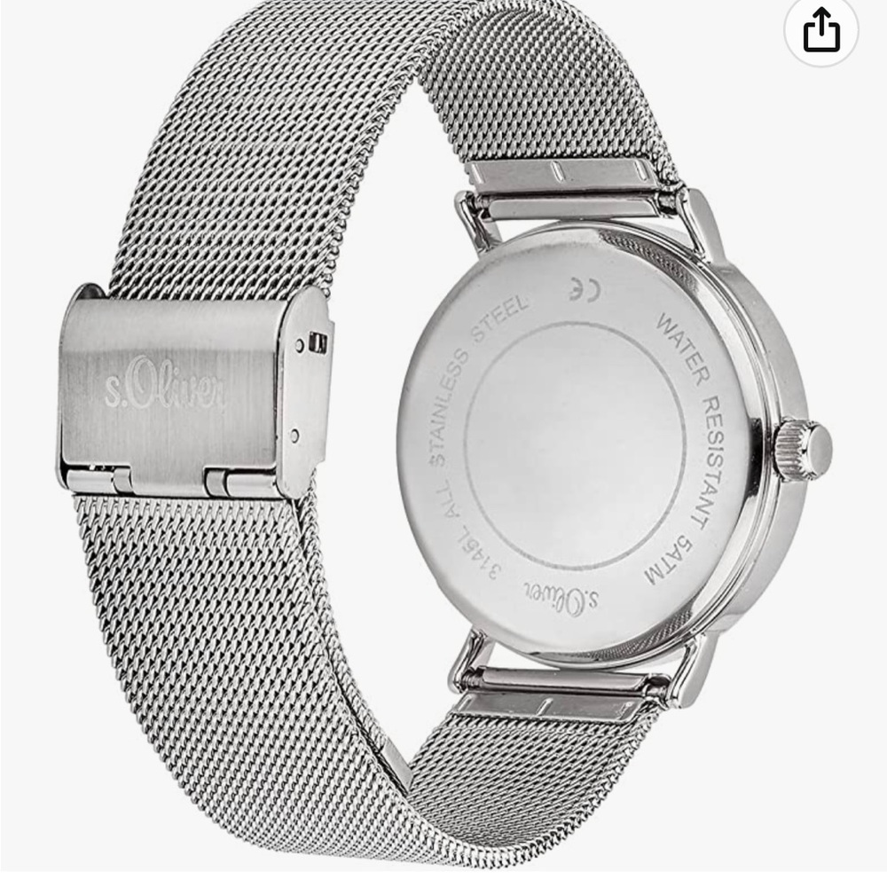 New S.Oliver women's watch stainless steel case and stylish Milanese bracelet - Picture 3 of 7
